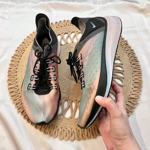 Nike Exp-X14 Sneakers Black Blue Chill Sneakers BQ6972-001 Size 10 - Picture 2 of 9